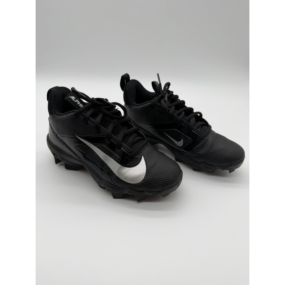 Nike Alpha Huarache 4 Keystone Low Black Silver Baseball Cleats FQ4012-002 2.5Y